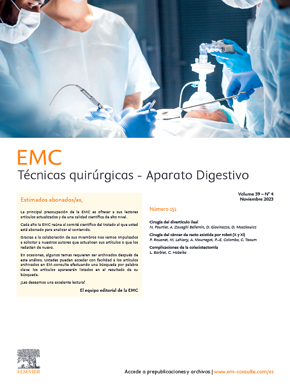 Go to journal home page - EMC - Técnicas Quirúrgicas - Aparato Digestivo